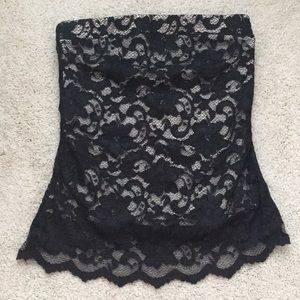 Lace strapless top